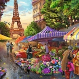 Puzzle TREFL Premium Plus Tea Time Marché aux fleurs 1000 pièces