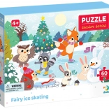 Dodo puzzle Saisons : patinage magique d'hiver 60 pièces