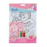 Coffret de coloriages et d'autocollants Licorne