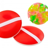 Jeu d'adresse avec palettes à balle avec ventouses Rouges