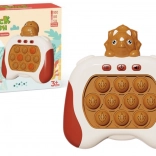 Jeu sensoriel triceratops Pop It avec lumières et sons, marron