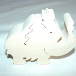 Fauna figurine en bois mammouth