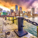 Puzzle ENJOY port de Boston au crépuscule, USA – 1000 pièces