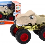 Voiture tout-terrain dinosaure avec grandes roues en caoutchouc – Beige