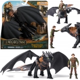 Figurines Dragons Toothless et Harold 33 cm
