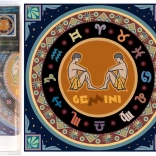 NORIMPEX Peinture Diamant 7D Signe du Zodiaque Gémeaux 30x30 cm