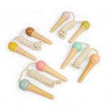 Corde à sauter pour enfants Bigjigs Toys avec poignées en bois