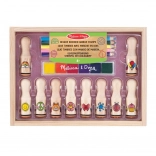 Melissa & Doug – coffret deluxe de tampons en bois pour enfants