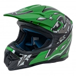 Casque enduro vert pour moto