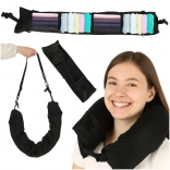 Coussin de voyage avec espace de rangement noir