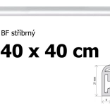 Cadre en plastique 40 × 40 cm – argenté