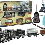 Grande ensemble ferroviaire avec sons, lumières et fumée télécommandés