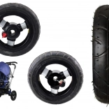 Roue avant en plastique avec pneu en caoutchouc gonflable PRO 700