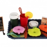 set de thé et de cuisine pour enfants avec aliments sur plateau