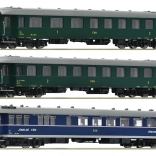 Roco coffret de 3 voitures voyageurs rapides ČSD, époque III–IV, H0