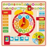 Woody calendrier mural multifonction avec horloge