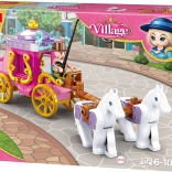 Sluban Rêve de Fille Kit de Construction Carrosse Époque avec Chevaux