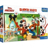 Puzzle Super Maxi 24 pièces La maison joyeuse et les amis de MICKEY