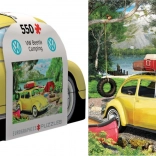 Puzzle en boîte métallique VOLKSWAGEN Coccinelle au camping 550 pièces