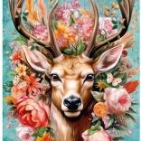 Puzzle cerf dans les fleurs 1000 pièces