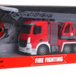 Camion de pompiers télécommandé 1:12 pour enfants 3+ Lance d’incendie + fonctions interactives