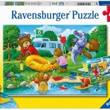 Puzzle La famille d’ours campe 2×24 pièces RAVENSBURGER