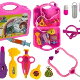 Mallette médicale pour enfants – rose avec stéthoscope