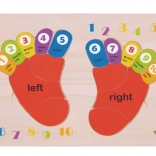 Puzzle en bois éducatif TOOKY TOY - Apprendre les chiffres et les couleurs