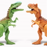 Primal Clash! Ensemble pour combat de dinos Carnotaurus vs Gigantosaurus, figurines de 21 cm