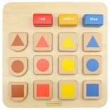 Masterkidz tableau éducatif en bois – tri des formes et des couleurs