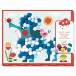 Collages avec pompons Jeux de Chiens par Djeco