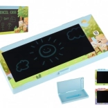 Trousse magnétique avec ardoise LCD pour dessiner, à pile, 2 couleurs