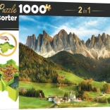 Puzzle avec trieur 2-en-1 Dolomites, Italie – 1000 pièces