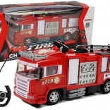 Camion de pompiers télécommandé R/C rouge
