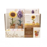 Présentoir RoboTime avec fleurs Tournesol et Lilas