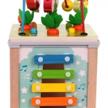 Cube multifonction en bois pour enfants