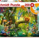 Puzzle Schmidt Fées dans la forêt 200 pièces avec baguette féerique en cadeau