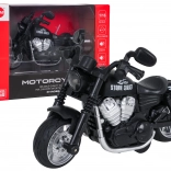 Moto en métal noire avec lumière et son 1:16