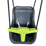 Balançoire pour enfant en plastique avec ceinture de sécurité, anthracite