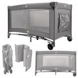 Lit parapluie de voyage pour enfant 60 × 120 cm avec cadre pliant et matelas