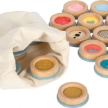 Mémo tactile en bois pour l’apprentissage sensoriel