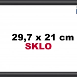 Cadre en plastique noir A4