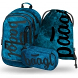 Baagl set scolaire Core Ocean – sac à dos, trousse et sac