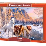 Puzzle CASTORLAND Winter Melt – chevaux, 500 pièces
