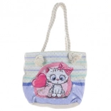 Sac bandoulière motif chat