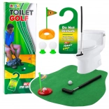 Amusant kit de golf pour toilettes avec tapis, putter et balles
