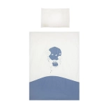 Parure de lit bébé en coton BELISIMA Ballons 90 × 120 cm, bleu, 3 pièces