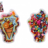 Set de perles en plastique colorées pour création