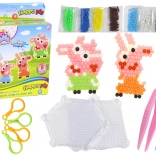 Perles aquatiques DIY – set de 8 couleurs avec motifs de petits cochons
