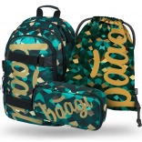 Ensemble BAAGL Skate Polygon : sac à dos, trousse et sac